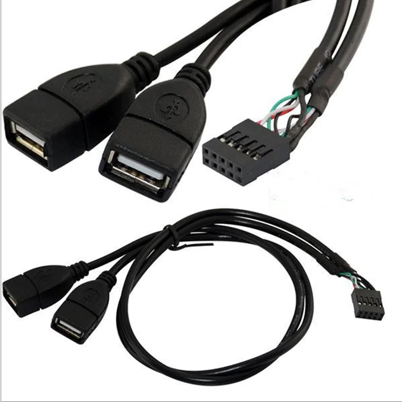 

DuPont 9p cable USB dual a bus to DuPont 9p bus dual USB 2.0 a bus / DuPont 2.54 pin bus