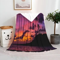 custom diy blanket forest tree coral fleece blanket for sofa bed weighted throw blankets for adults
