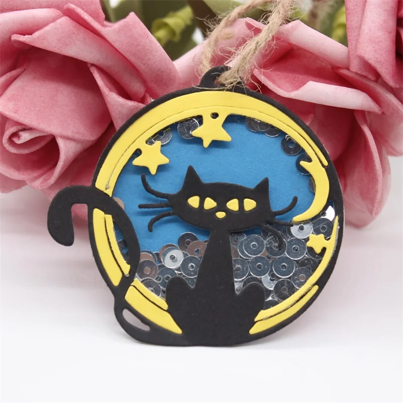 Хэллоуин этикетка металлические трафареты для пресс-формы DIY скрапбукинга/фото