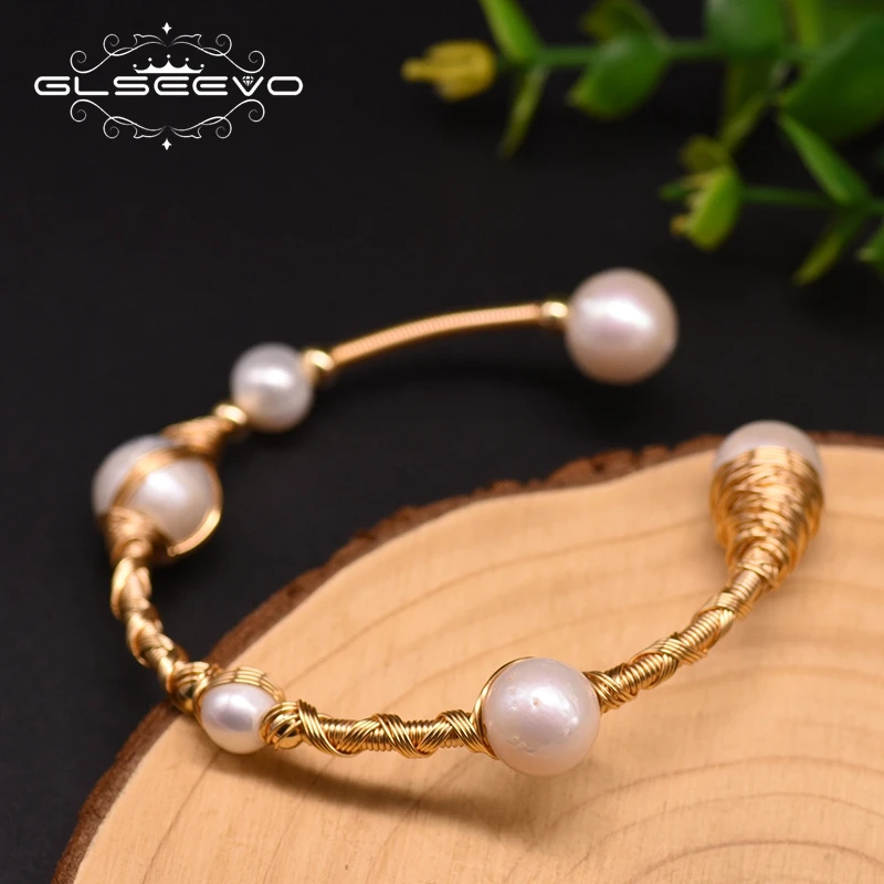 

GLSEEVO Natural Baroque Freshwater Pearl Hairpin Ladies Wedding Party Flower Shaped Handmade Fashion Jewelry GB0192