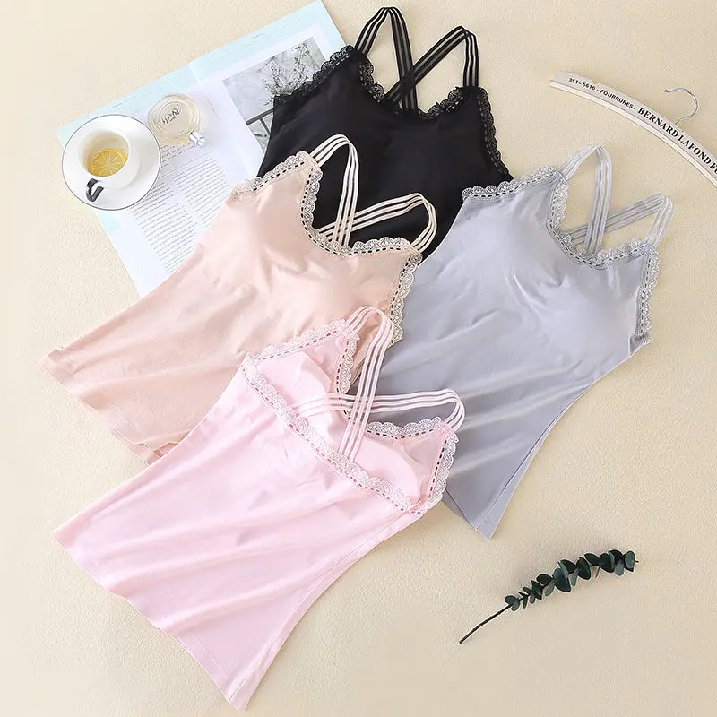 

Женский кружевной жилет, однотонный облегающий Топ без рукавов с круглым вырезом, весна-осень 2021