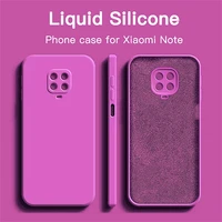 liquid silicone phone case for xiaomi redmi note 7 8 9 9s 10 pro max shockproof thin soft protective cover