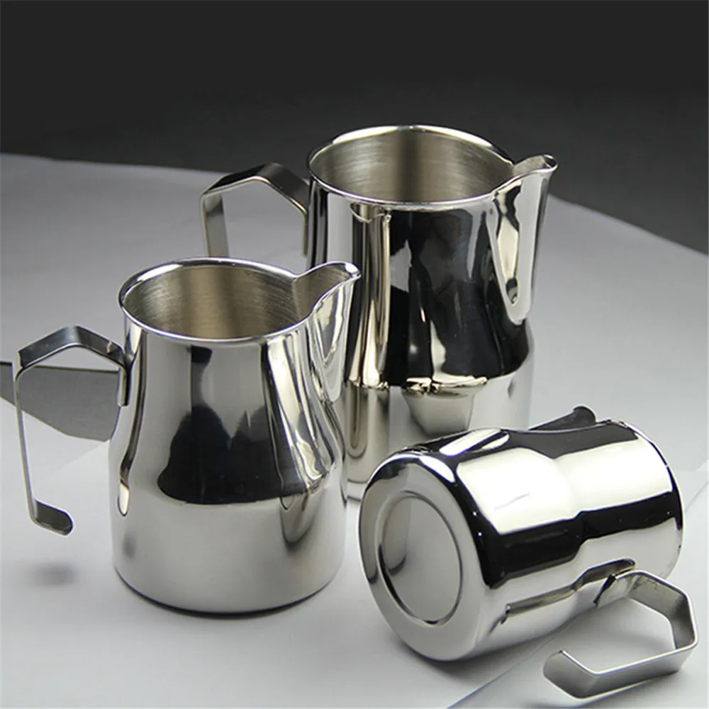 

Stainless Steel Frothing Coffee Pitcher Pull Flower Cup Cappuccino Milk Pot Jug