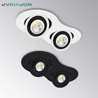 360 градусов вращение затемнения светодиодный светильник мощностью 10 Вт, 20 Вт, 24 Вт Встраиваемый светодиодный потолочный светильник AC110V 220V светодиодный потолочный светильник в помещении светодиодный точечное освещение