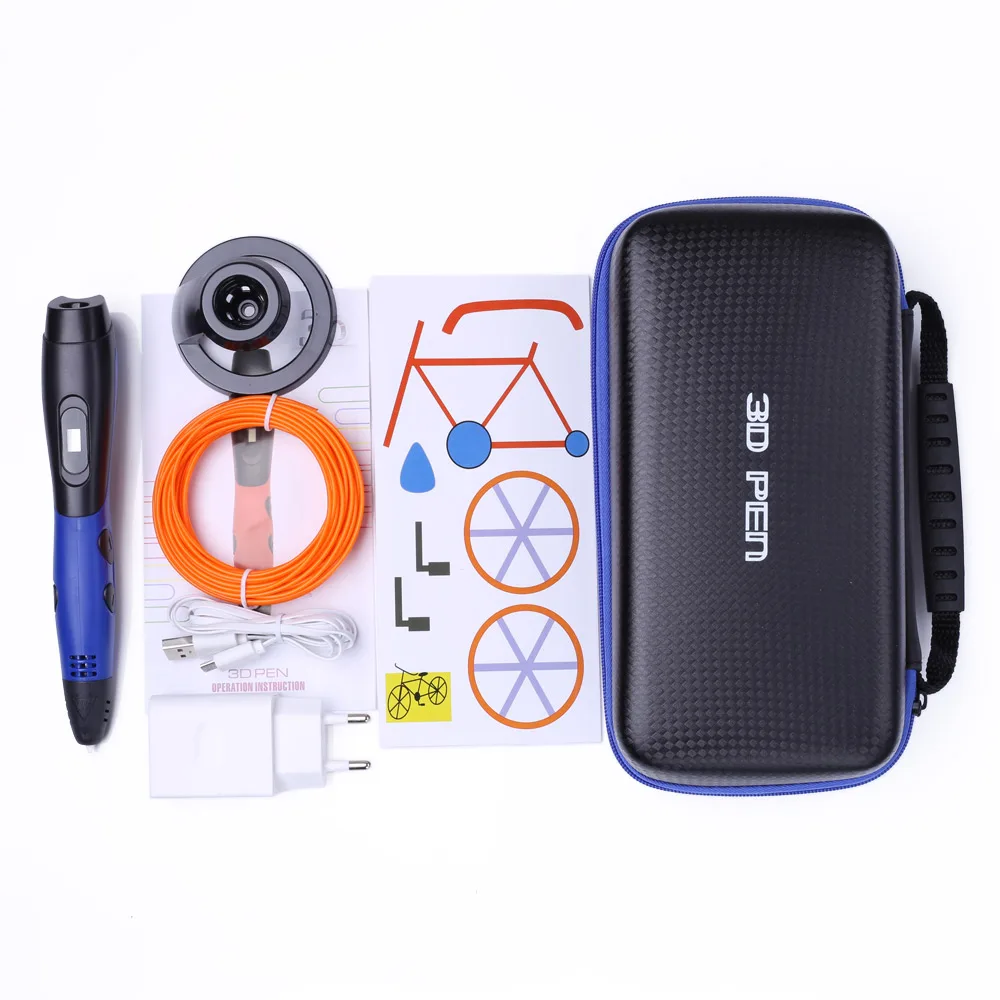 Original Model 3D Pen With 20 Color ABS Filament Plastic 3 D Printing Pens Creative Toy Birthday Gift For Kids Design Drawing . |