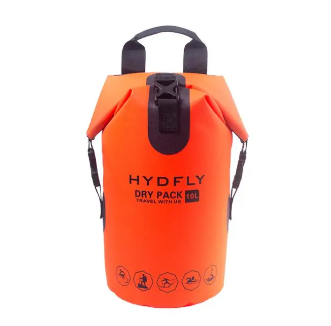 orange 10L Hydfly Спортивная герметичная водонепроницаемая сумка для сухого плавания, пляжная сумка для пляжа, сумка для воды, водонепроницаемая пляжная сумка для бассейна - Цвет: orange