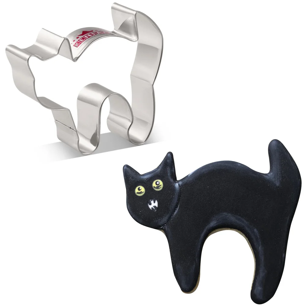 Кулинарный резак KENIAO со страшной кошкой для хэллоуивечерние 8 2x7 2 см