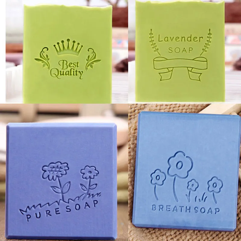 

Flower Letter Pattern Stamp Home Cleaning Natural Seal Acrylic Transparent Imprint Soap Stamp For Diy Handmade Making Chapter