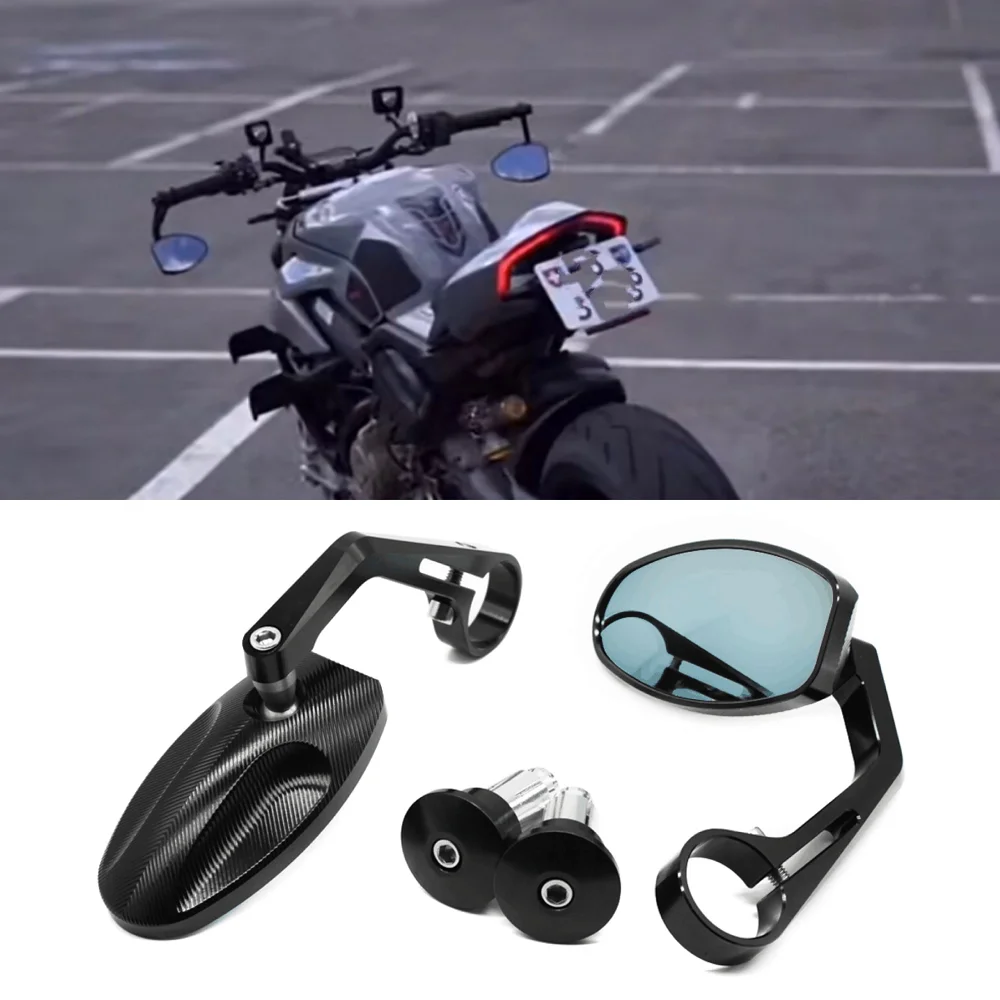 

Motorcycle Universial Handlebar End Rearview Mirror For DUCATI Monster 400 600 695 696 796 797 821 900 S2R S4 S4R S4RS