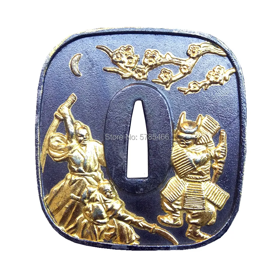 Японский сплав Guard Samurai Tsuba для брикет нож защиты вакидзаси Танто ручной работы |