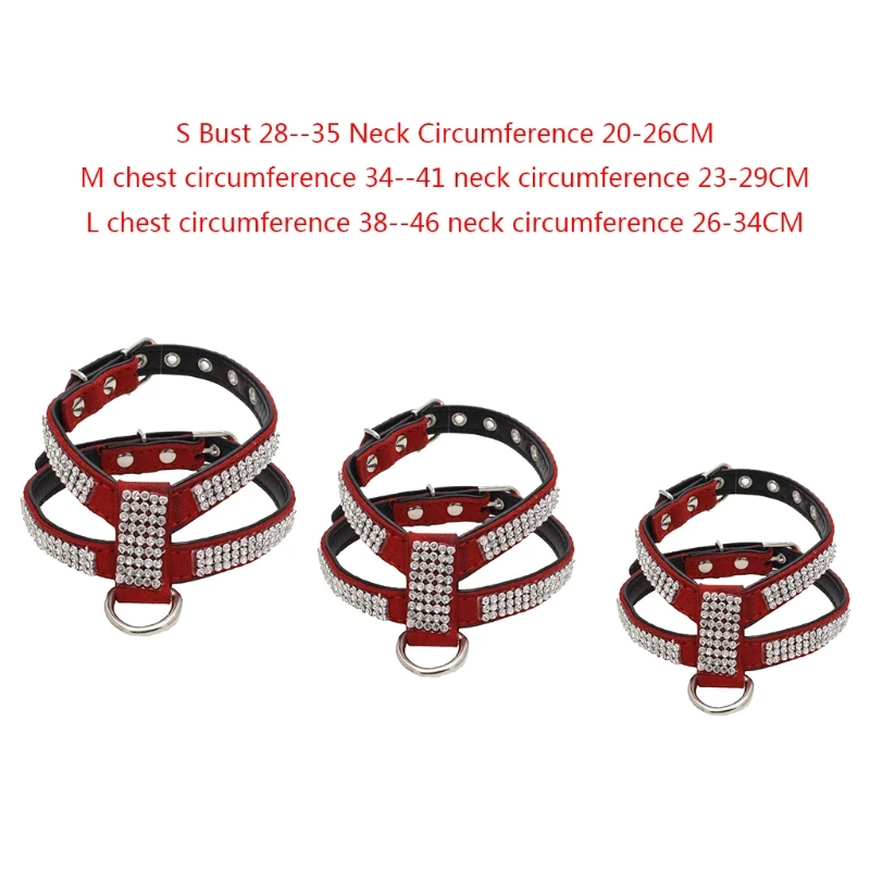 Стразы собачья шлейка Светоотражающая блестящая шикарная жилетка для мопса