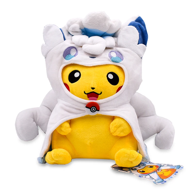 Takara Tomy Pokemon плюшевый алола вулпикс Косплей игрушка Пикачу Kawaii мягкие 30 см Let Pikachu