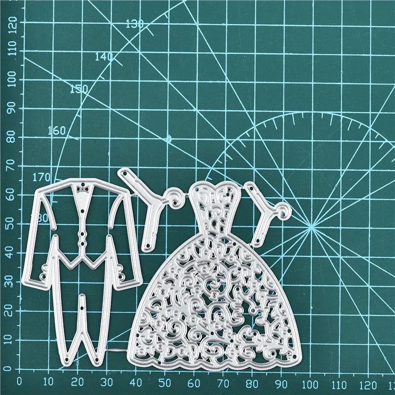 GJCrafts свадебное платье и Костюм металлические Вырубные штампы DIY Выгравированные