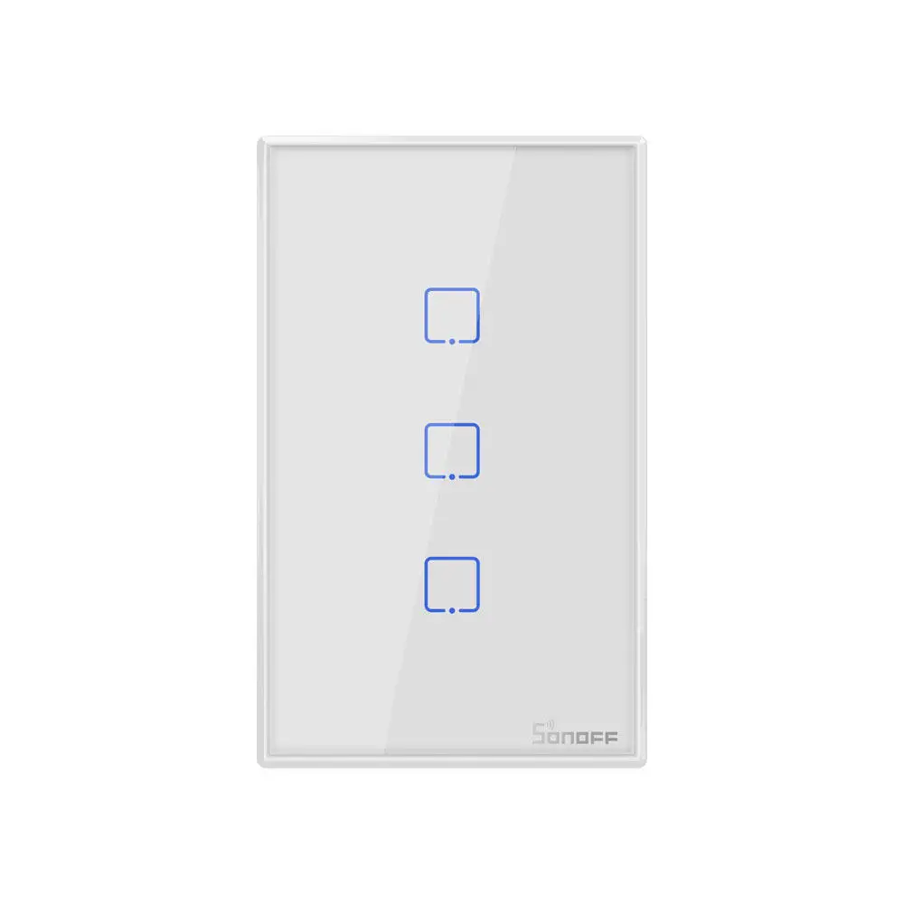 SONOFF WI-FI настенный выключатель 1/2/3 интеллигентая(ый) переключатель TX серия РЧ пульт дистанционного управления, настольная лампа, светодиодная лампа светильник переключатель умный дом Настенные переключатели