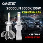 Светодиодные фары Carlitek H7 H1 H11 H4 H8 H9 9005 9006 HB3 HB4 6000 лм 100 K Вт чипы CSP безвентиляторные без вентилятора компактные складные лампы