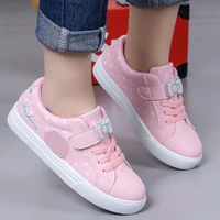 2021 spring and autumn girls cartoon sneakers in spot bow casual shoes pumps girls white shoes flat shoes kids shoes for girl