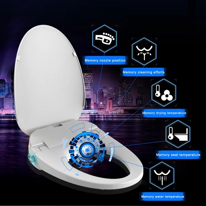 Wetips Smart Heated Toilet Seat WC Sitz Intelligent Water Closet Cover Heating Wash Clean Dry Ass Vaginal Automatic Lid | Обустройство