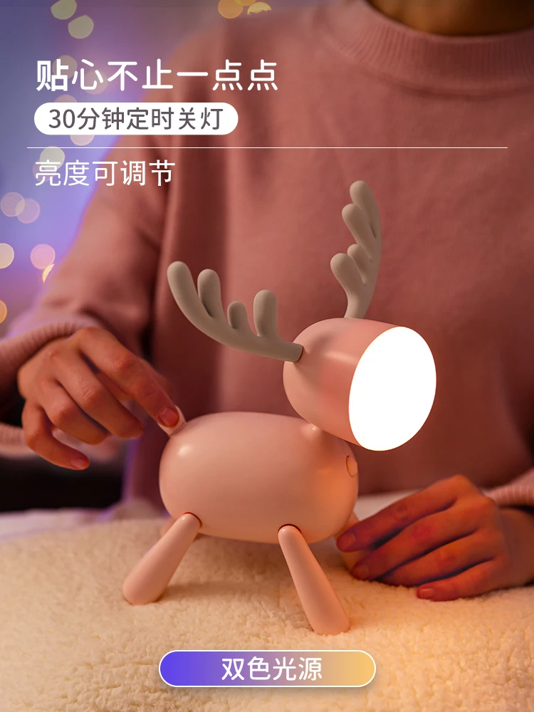 

Led Night Light Bedside Lamp Creative Rechargeable Table Lamp Sleeping Sleeping Night Light Luces Led Bedroom Decoration EI50NL