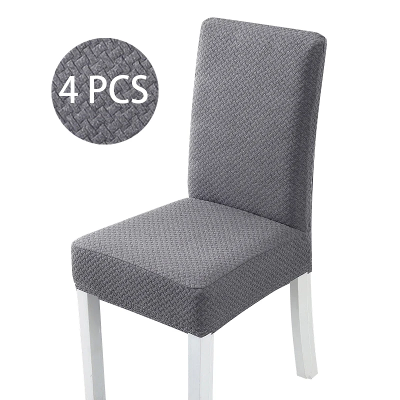 4 шт. однотонные чехлы на стулья из хлопка и шерсти|Чехлы стулья| |