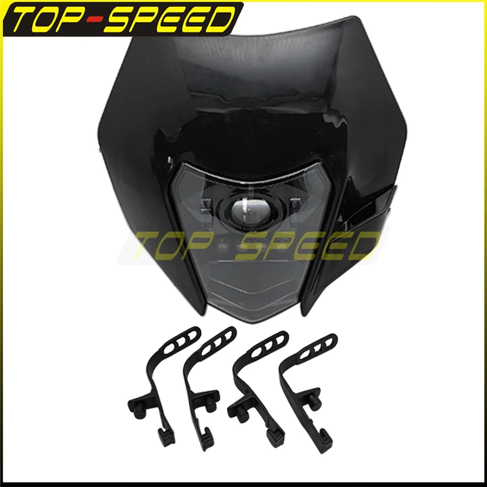 

12V Motorcyle Headlight Fairing Supermoto HeadLamp For EXC XC-W EXC-F 200 XC-W 2014 250 XC-W 2014 300 XC-W 2014