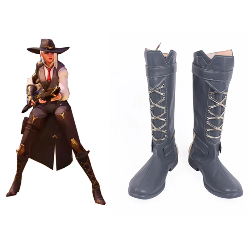 Обувь для костюмированной вечеринки OW Ashe обувь с персонажами аниме из