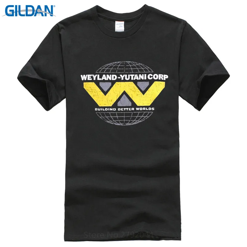 Забавная Повседневная брендовая рубашка топ для мужчин Alien Weyland Yutani corp. Building Better