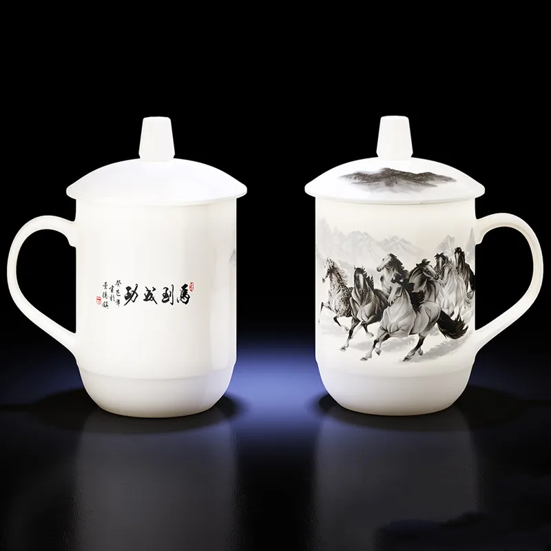 КИТАЙСКИЕ чашки Цзиндэчжэнь 400 мл керамическая чайная чашка для воды ручная