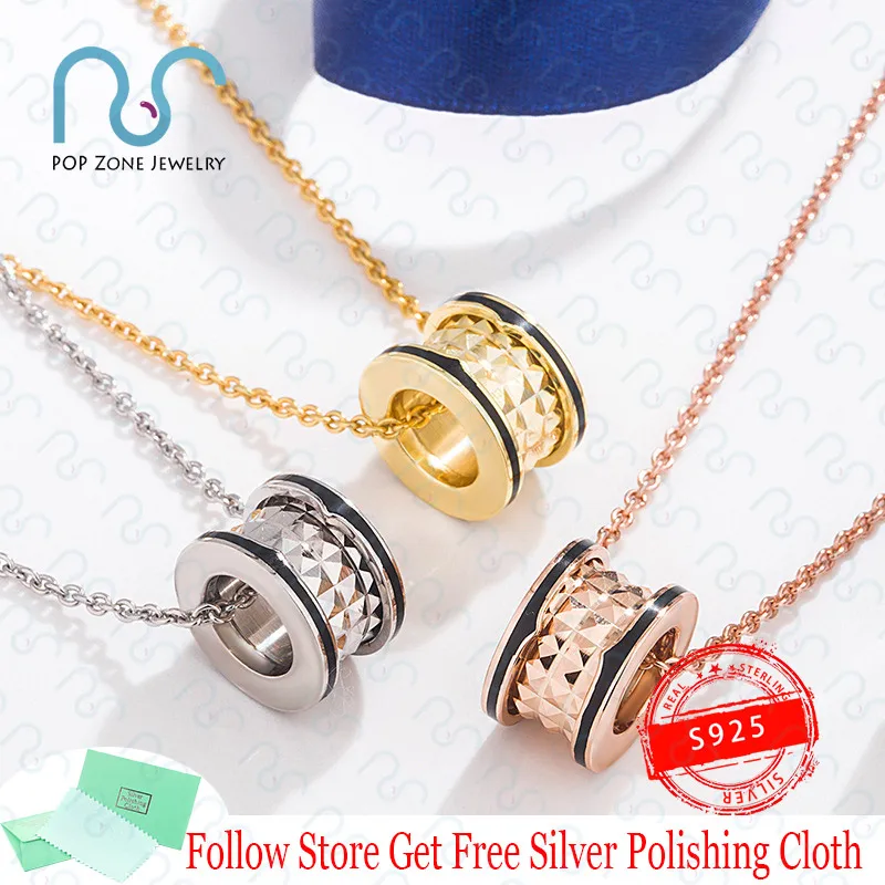 

Famous Brand Luxury Necklace Zero Rock Series Necklace Thread Bilateral Ceramics Pendants 925 Sterling Silver Necklace With Logo