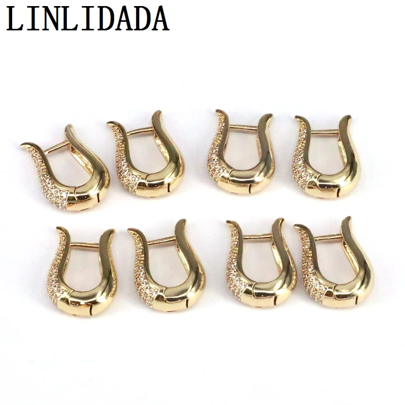 

Женские серьги-кольца с фианитами, 5 пар