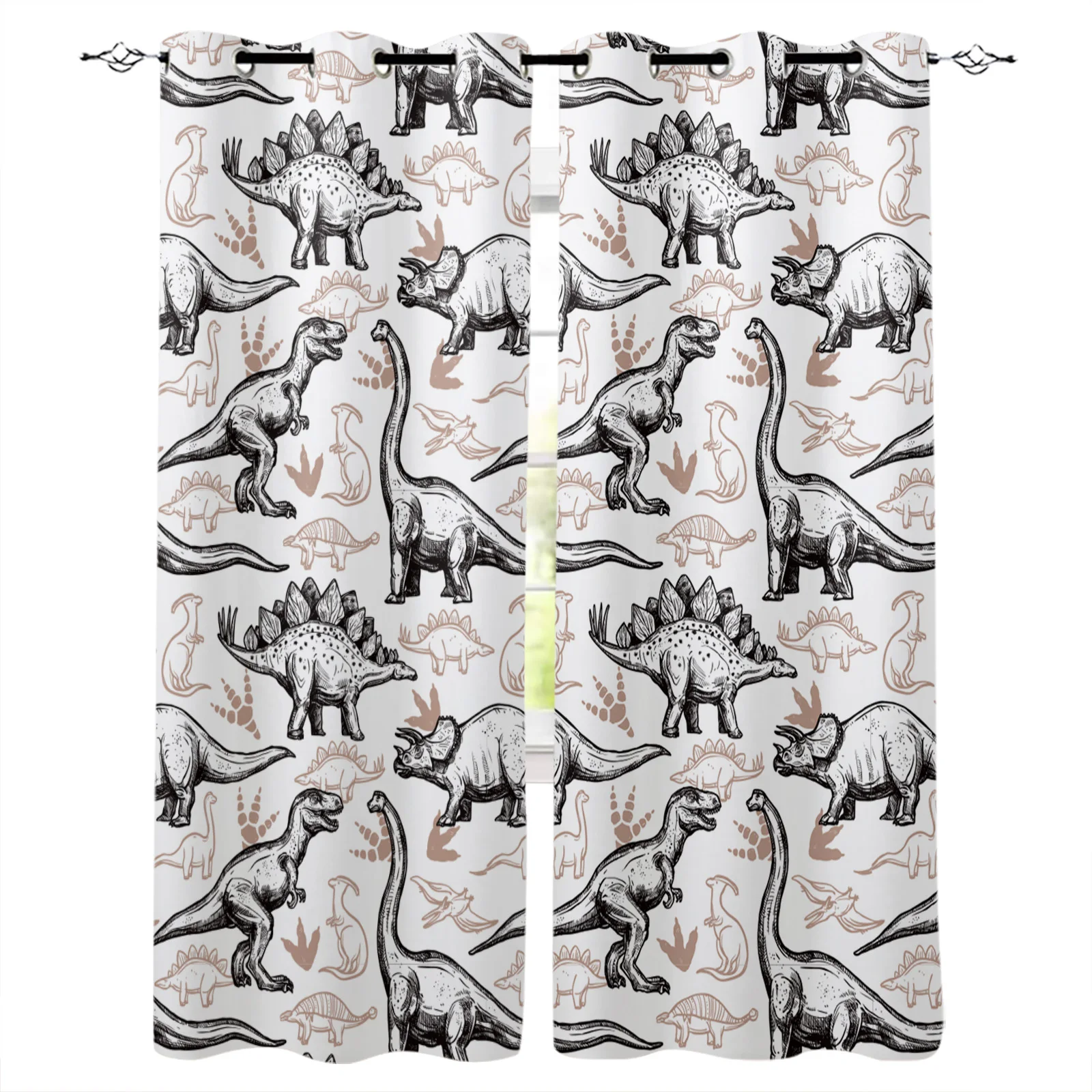 

Шторы с мультяшным динозавром для детской спальни гостиной Детские оконные шторы для кухни