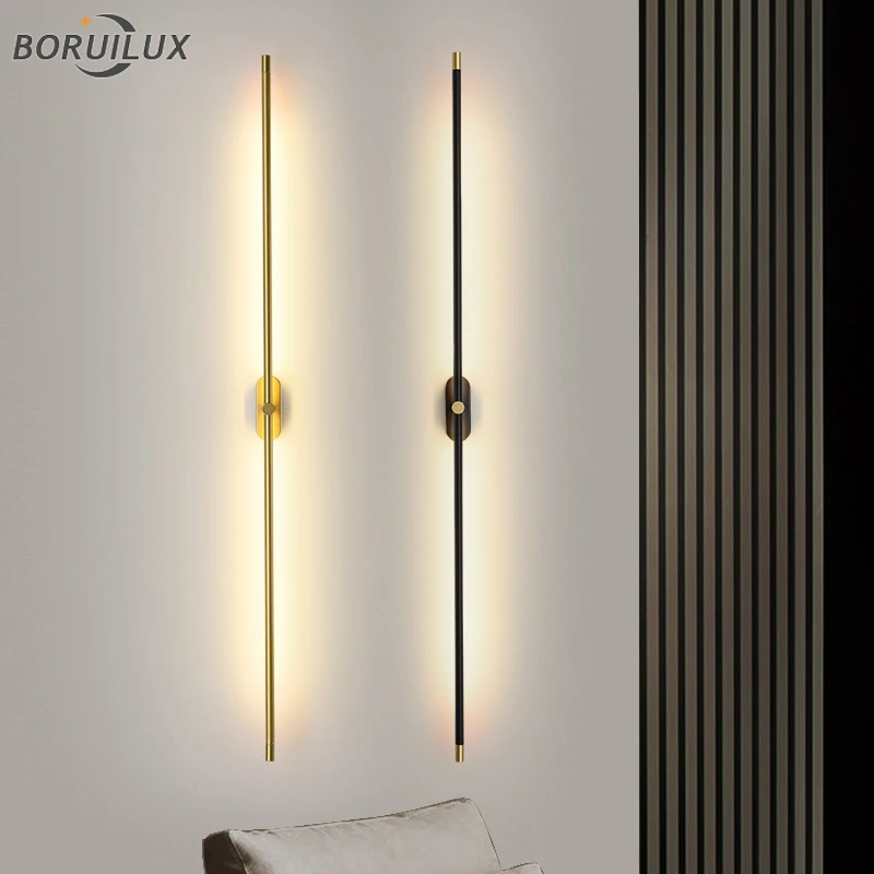 Черные золотые Белые Простые Длинные Новые Современные светодиодные Настенные