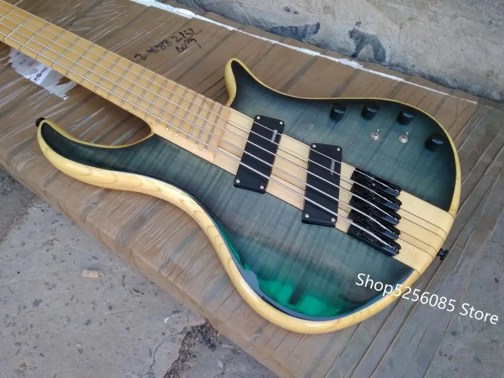 5 strings Высокое качество, 5 струн, мульти масштаб, Электрический гитарный бас, 6 струн, fanned frets bass - Color: 5 strings