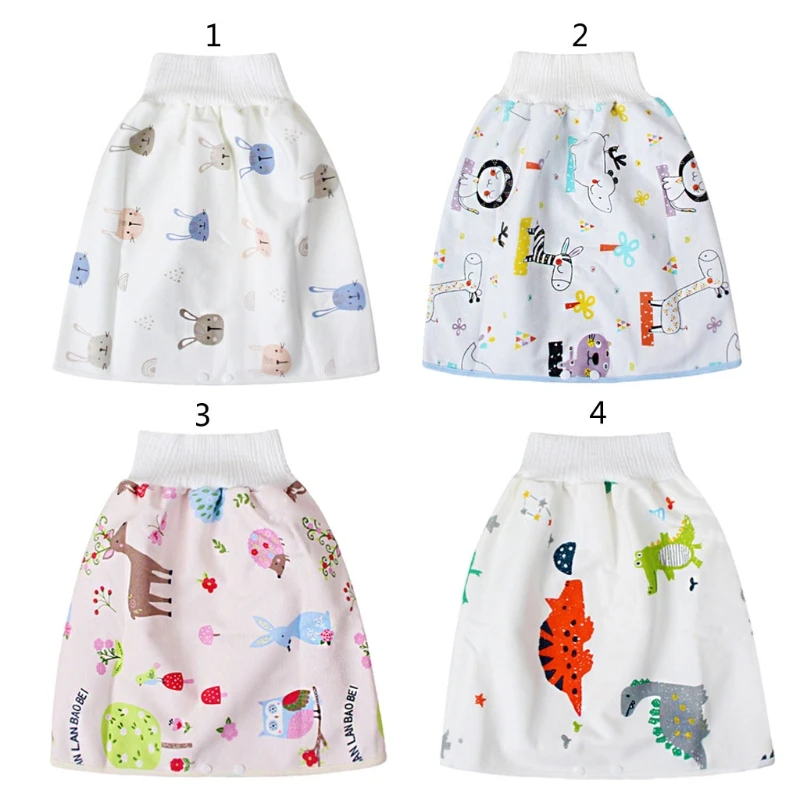 

Baby Waterproof Diaper Skirt Pants 2 in 1 Comfy Children Diaper Shorts Baby Absorbent Shorts Unisex