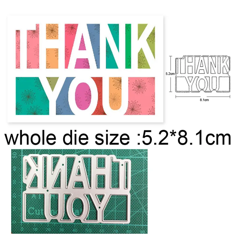 

Thank You Frame New 2021 Metal Cutting Dies For DIY Scrapbooking Paper And Card Making Decorative Embossing Dies Craft Dies