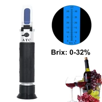 0 32 handheld brix refractometer sugar tester hand held for sugar fruit alcohol meter atc10%c2%b0c 30%c2%b0c