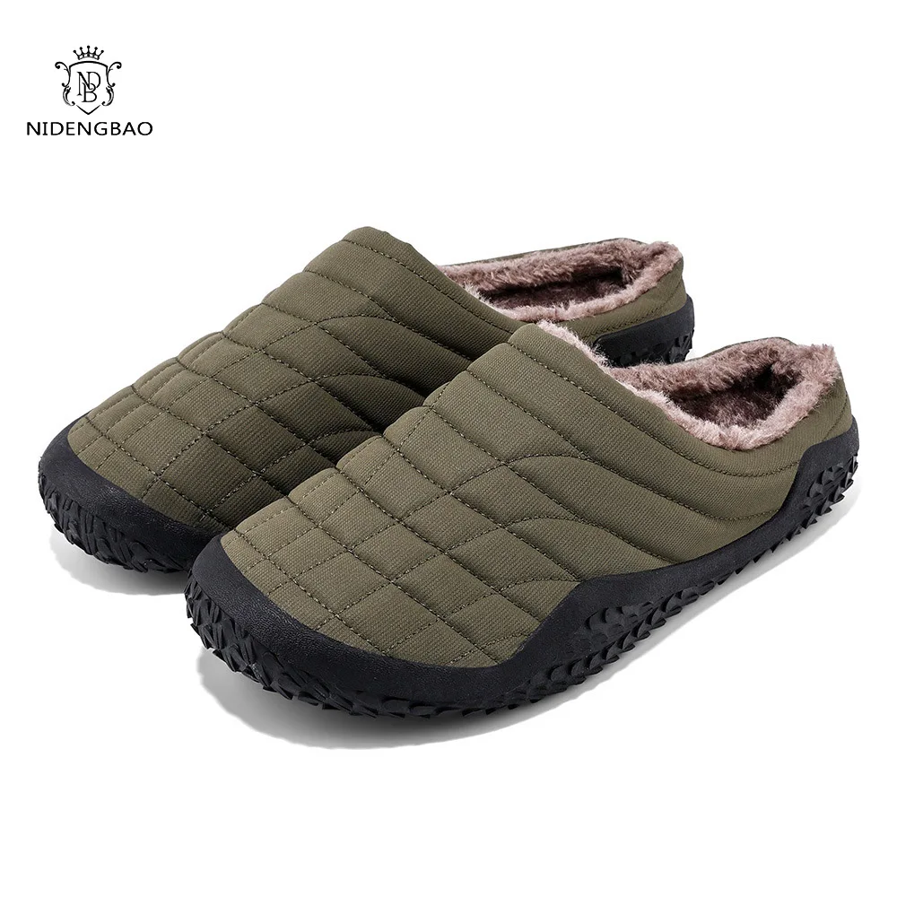 

Домашние тапочки; Мужская зимняя обувь; Мягкие мужские домашние тапочки; Хлопковая обувь; Флисовые теплые Нескользящие тапочки; Высокое кач...