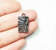 rhodium silver Eruifa 20 шт 10*18 мм Листья Печать Золото/посеребренный цинковый сплав Подвески ювелирные изделия DIY ожерелье 2 цвета - Окраска металла: rhodium silver