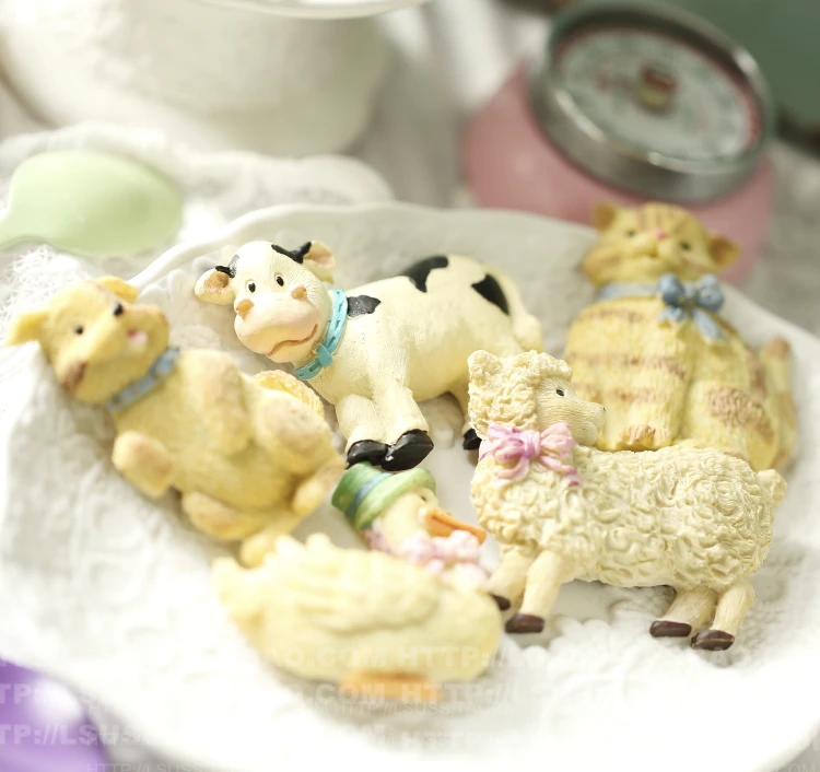 Небольшой Магнит на холодильник с животным ручной росписью смолы блокнот для