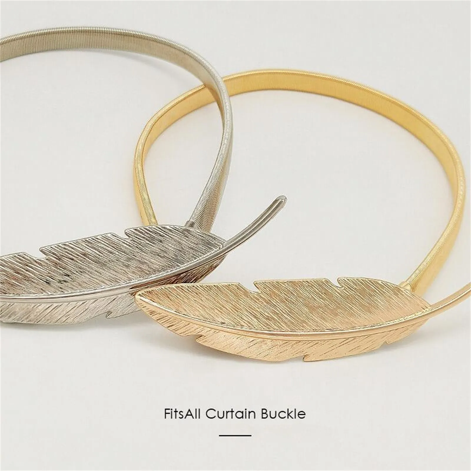 

Creative Curtain Buckle Elastic Spring Adjust Length Curtain Buckle Feather /Antler /Rose Type Curtain Tieback Hook Home Decor