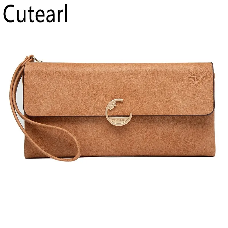 

Женский Длинный кошелек на ремешке с тусклым полированным узором, большой объем, держатель для карт, Много отделов, конверт, Женский Повседн...