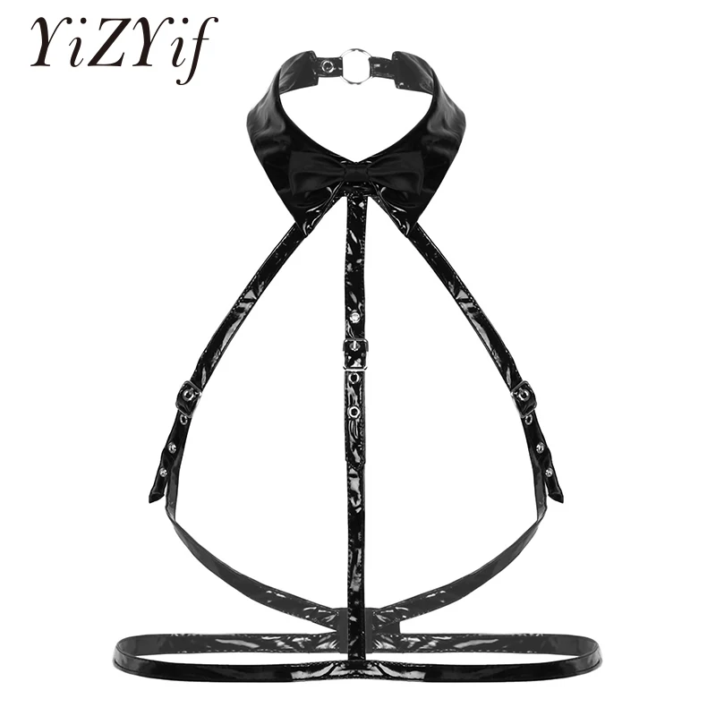 Клубная одежда сексуальный жгут мужской Zentai Wet Look женское белье из лакированной