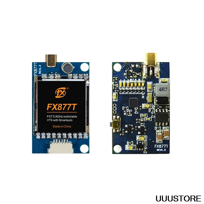Переключаемый видеопередатчик FXT FX877T 5 8 ГГц VTX с микрофоном Smartaudio 0 01/25/200/600 мВт