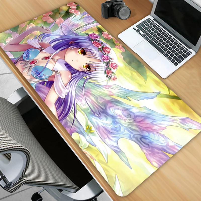 

Anime Girl Mouse Mats Angel Beats Mausepad Xxl Carpet Keyboard and Gaming Gamer Big Mousepad 400x900mm Desk Mat Kawaii Game Girl