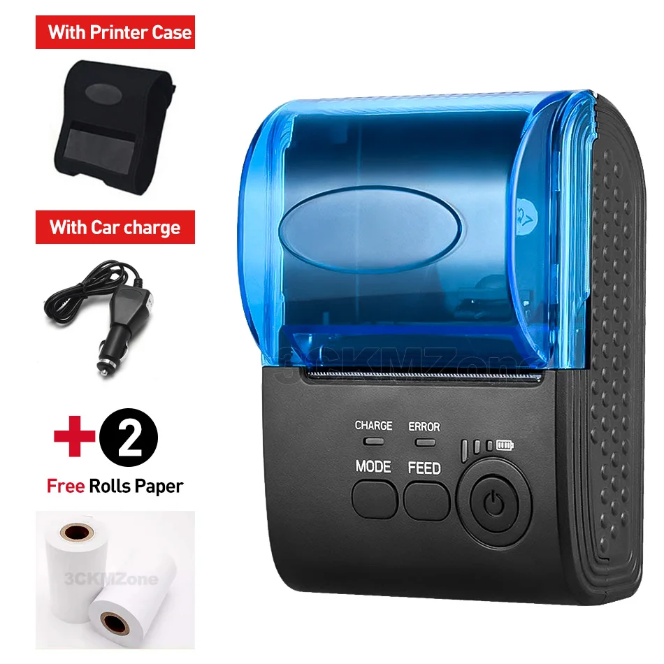 Printer Case Car Loyverse POS Bluetooth принтер портативный принтер POS чековый принтер Bluetooth Android iOS 58 мм чековый тепловой чековый POS система - Цвет: Printer Case Car