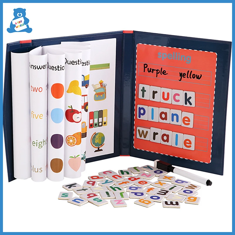 

Kids Toys Magnetic Word Spelling Game Montessori Intelligence English Words Cognition Puzzle Early Educational Toys For Children