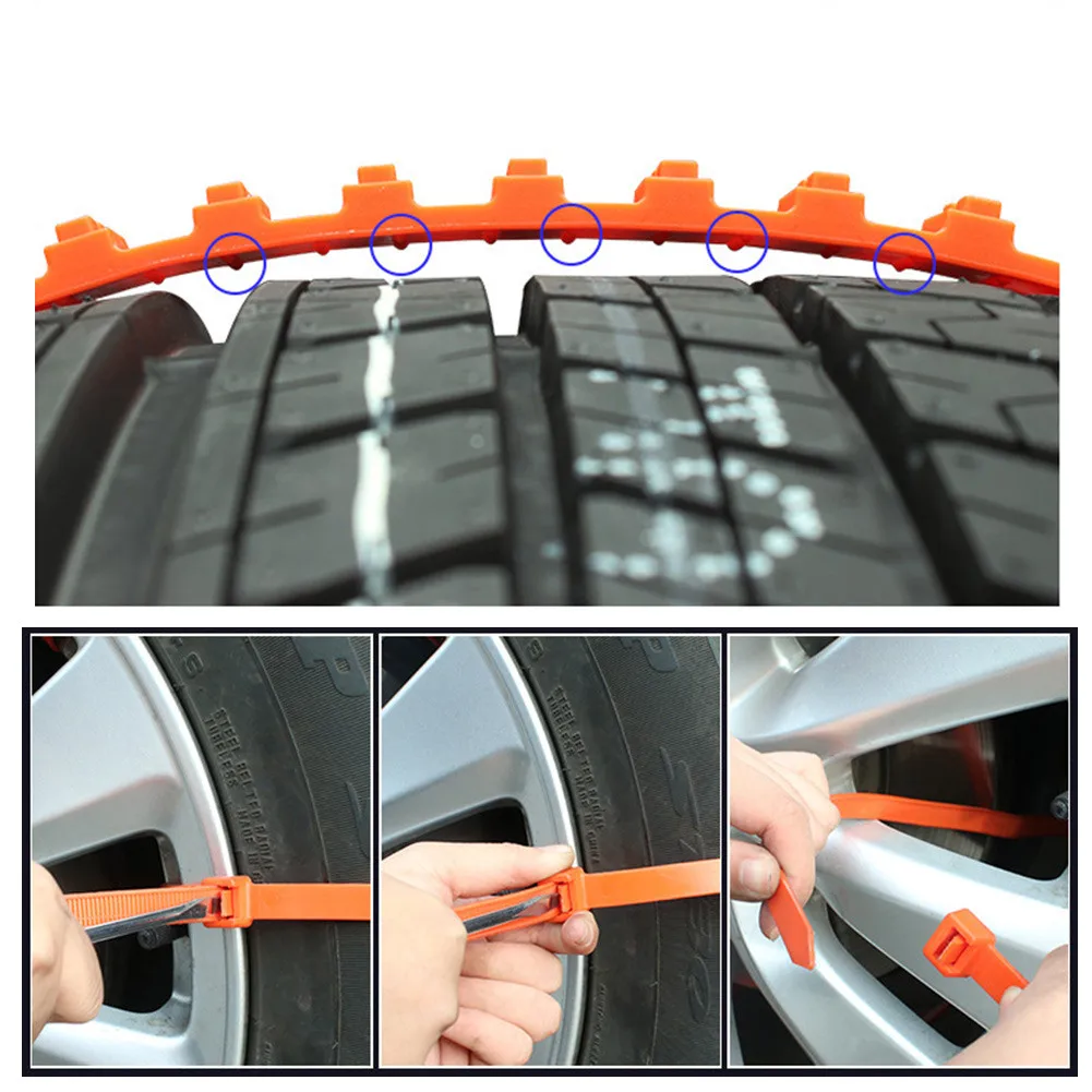 10 шт. универсальные автомобильные цепи для снега внедорожников SUV Толстая зимняя