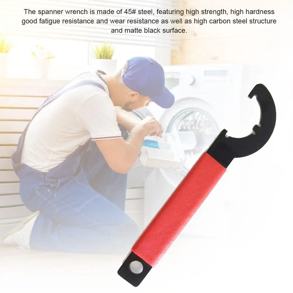 

Coilover Wrench Carbon Steel Spanner Wrench Tool for Nut Removal Tighten with Non-Slip Handle #35
