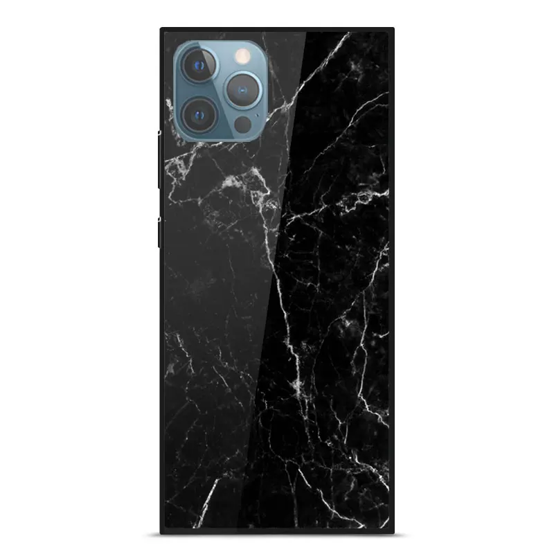 

Case For IPhone 12 Tempered Glass Hard Phone Case For IPhone 12 Mini 12 Pro Max Silicone Bumper Shockproof Protective Back Cover