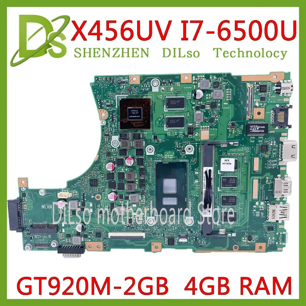KEFU X456UV Motherboard For ASUS X456U X456UJ X456UQ X456UB X456UF Laptop i7-6500U GT920M DDR4 4GB original Test | Компьютеры и офис