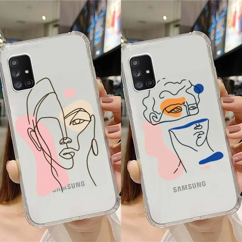 

Art Abstract Phone Case Transparent For Samsung Note A 7 8 9 10 20 50 51 71 90 20 11 81 e LITE Ultra PRO